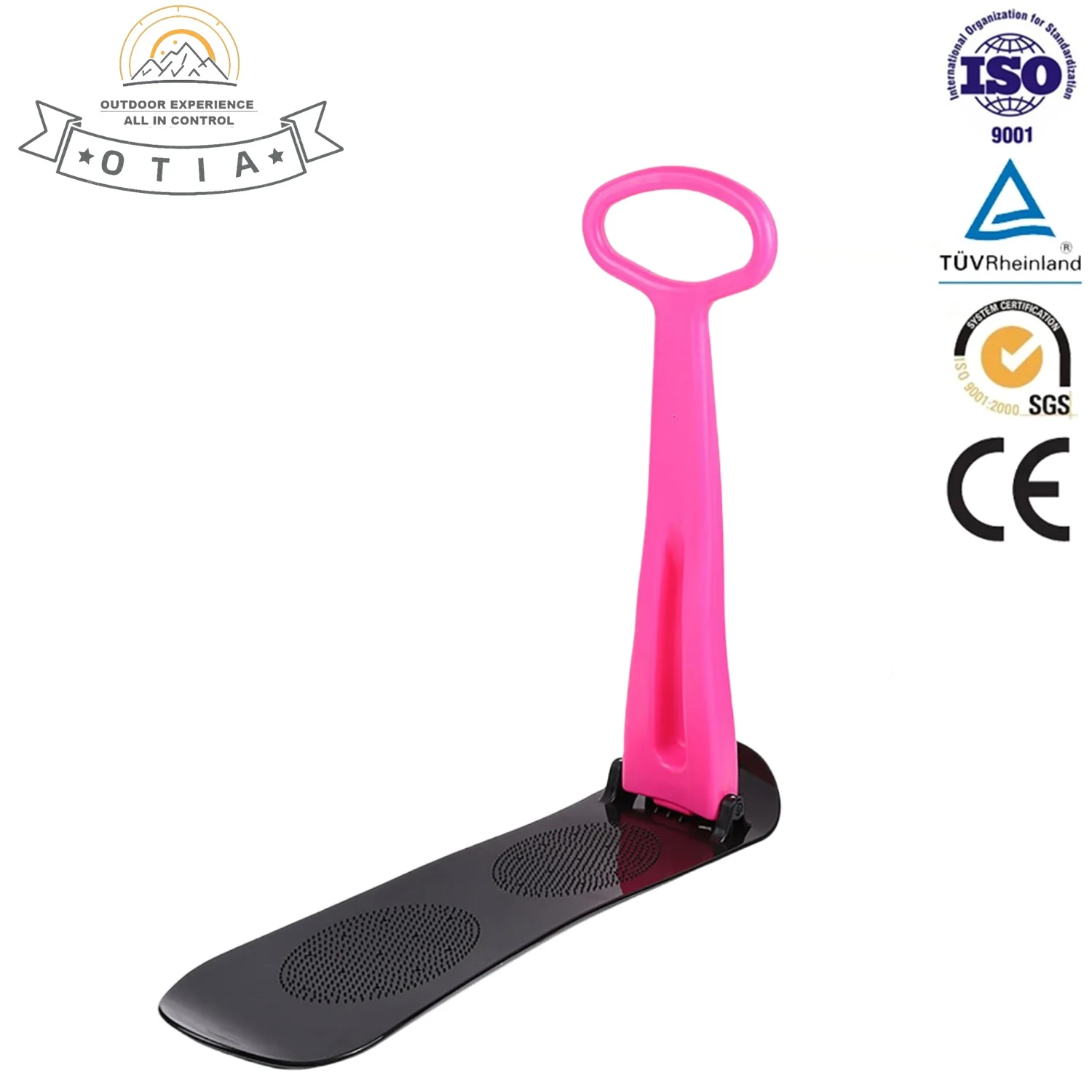 Folding Sledge Kick Snowboard Snow Scooter with Handle