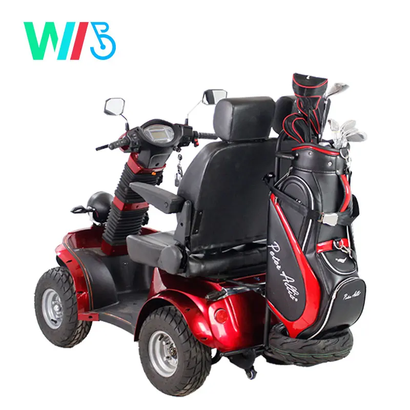 Outdoor 4-Wheel 2-Person Elderly Electric Scooter 2000W Power with 60V Voltage Disabled Handicapped Mobility Scooter Seniors