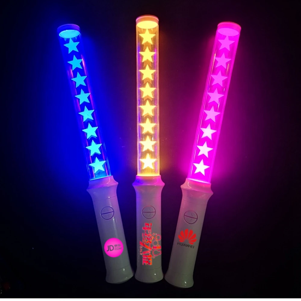 Kpop Custom Logo Brand Wireless Rfid DMX Controller Lightstick Fans Cheer Up Glow Wand LED Light Stick For Events Concert Sports