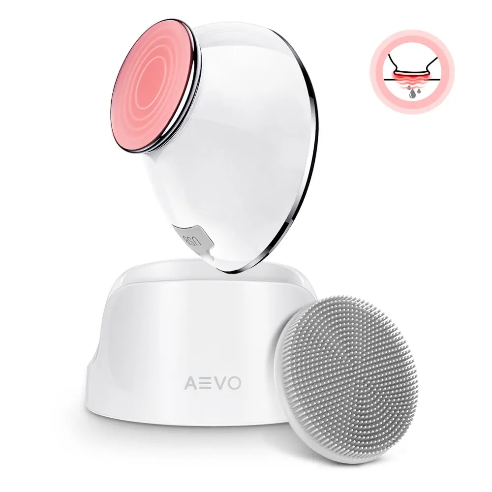 
AEVO 6X Deeper Cleanse 2 in 1 Multi Functional Detachable Silicone Head for Exfoliation Facial Cleansing Brush 