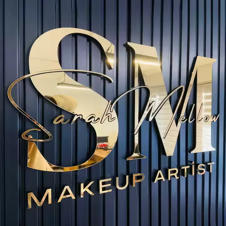 custom metal letter sign advertising wall logo Laser Cut Sign Reception Logo business name sign outdoor led letter for business