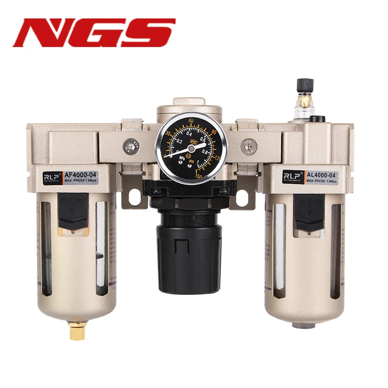 AC2000-02 1/4 AC4000-04 1/2 06 AC5000-10 Air Combination Pneumatic Filter Pressure Regulator Lubricator  FRL Combine Unit