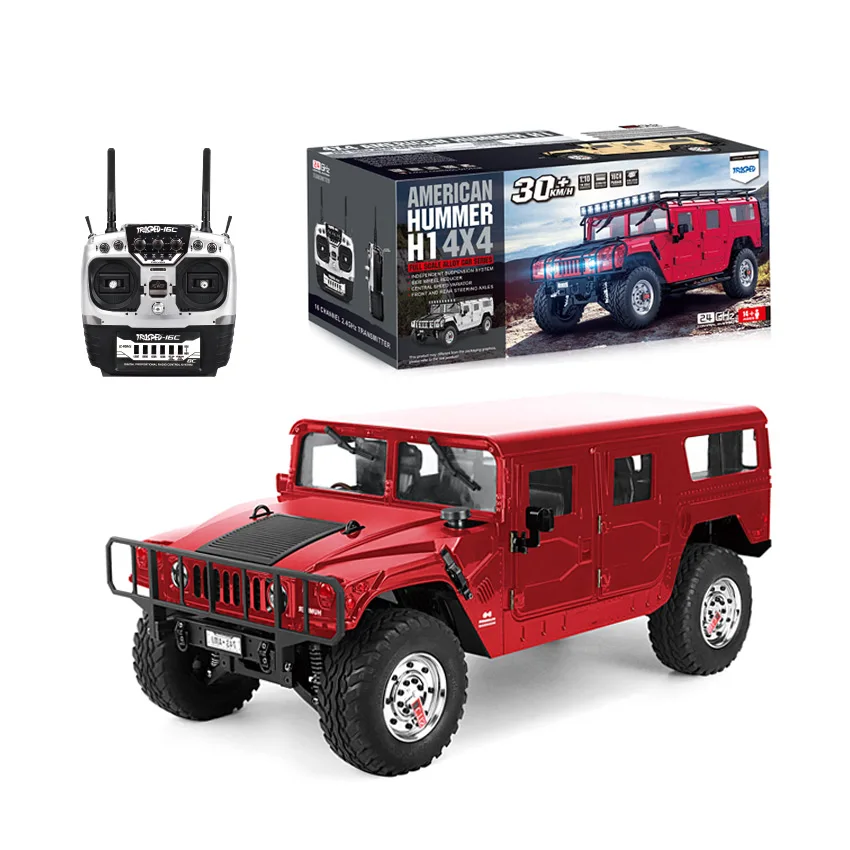 HG-P415 Red 1/10 2.4G Radio remote control custom Electric toy car American Civilian Hummer RC car toy wholesale supplier