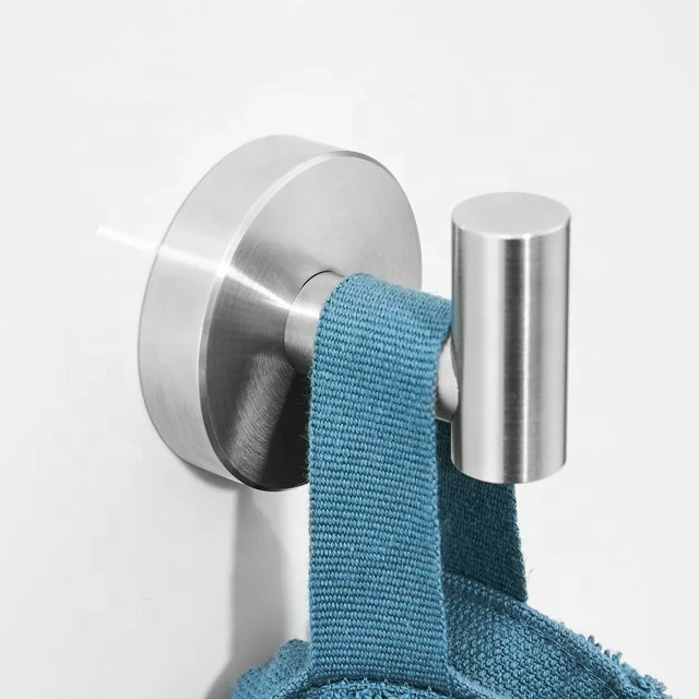 Wholesale base 2.5mm  Stainless Steel Towel Hook Robe single hook Hook For Bathroom