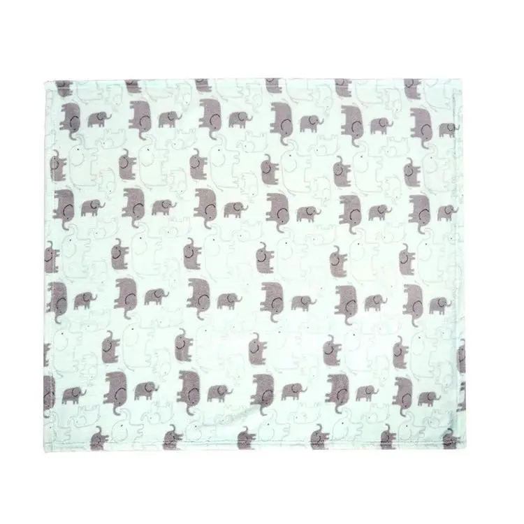 OEM Lightweight Soft Cozy Warm Fuzzy Microfiber Printed Flannel Blanket for Kid Baby Children or Pet