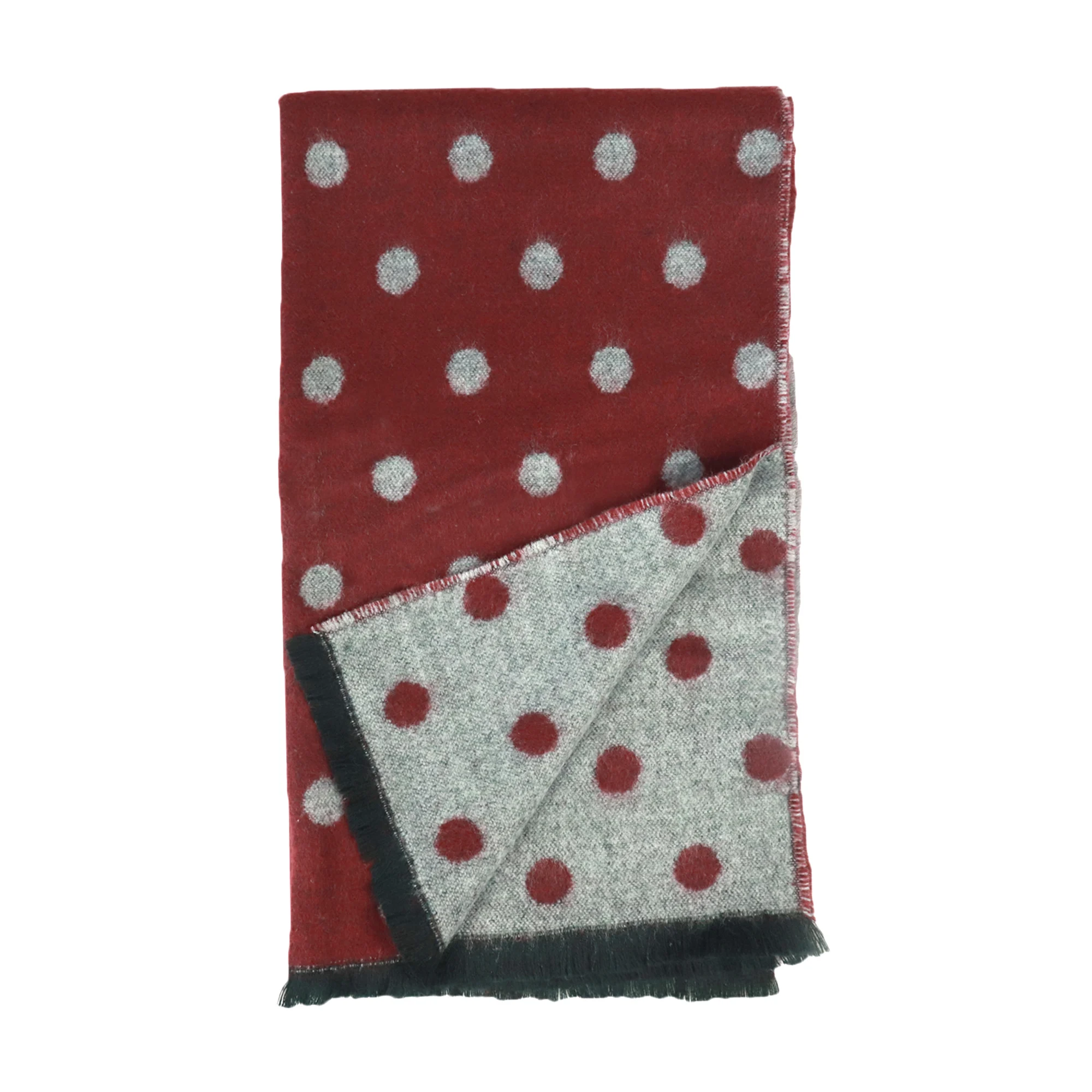 Manufacturers can customize dot knitted jacquard scarves embroidered scarves fashionable winter warm scarves