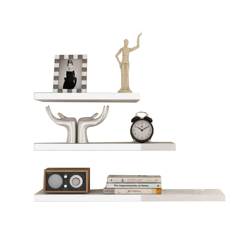 Декор для дома, гостиной, деревянная плавающая настенная полка, МДФ, ПВХ шпон