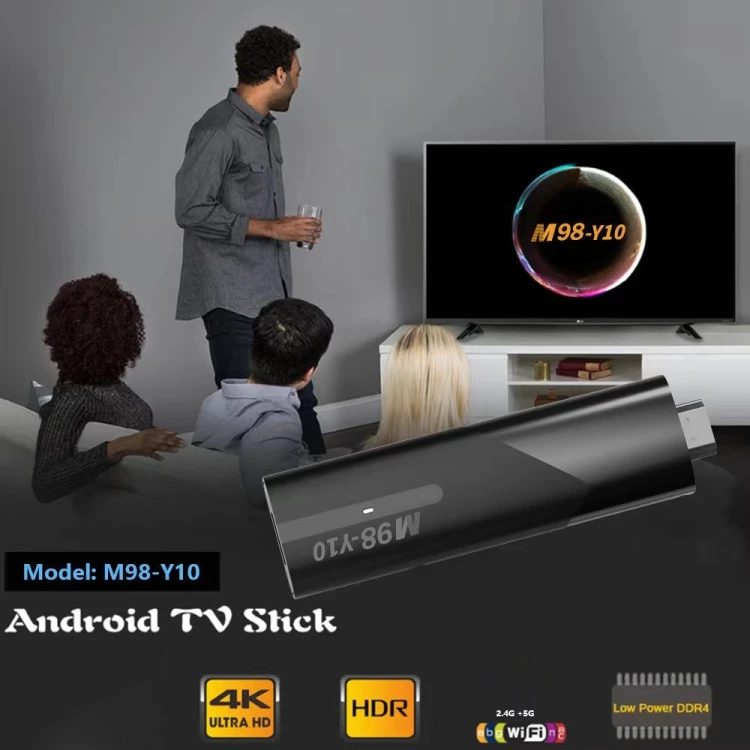 Good feedback M98-Y10 Allwinner H618 Quad-Core ARM Cortex A53 6K HD Android TV Stick 2GB+16GB digital TV Receiver