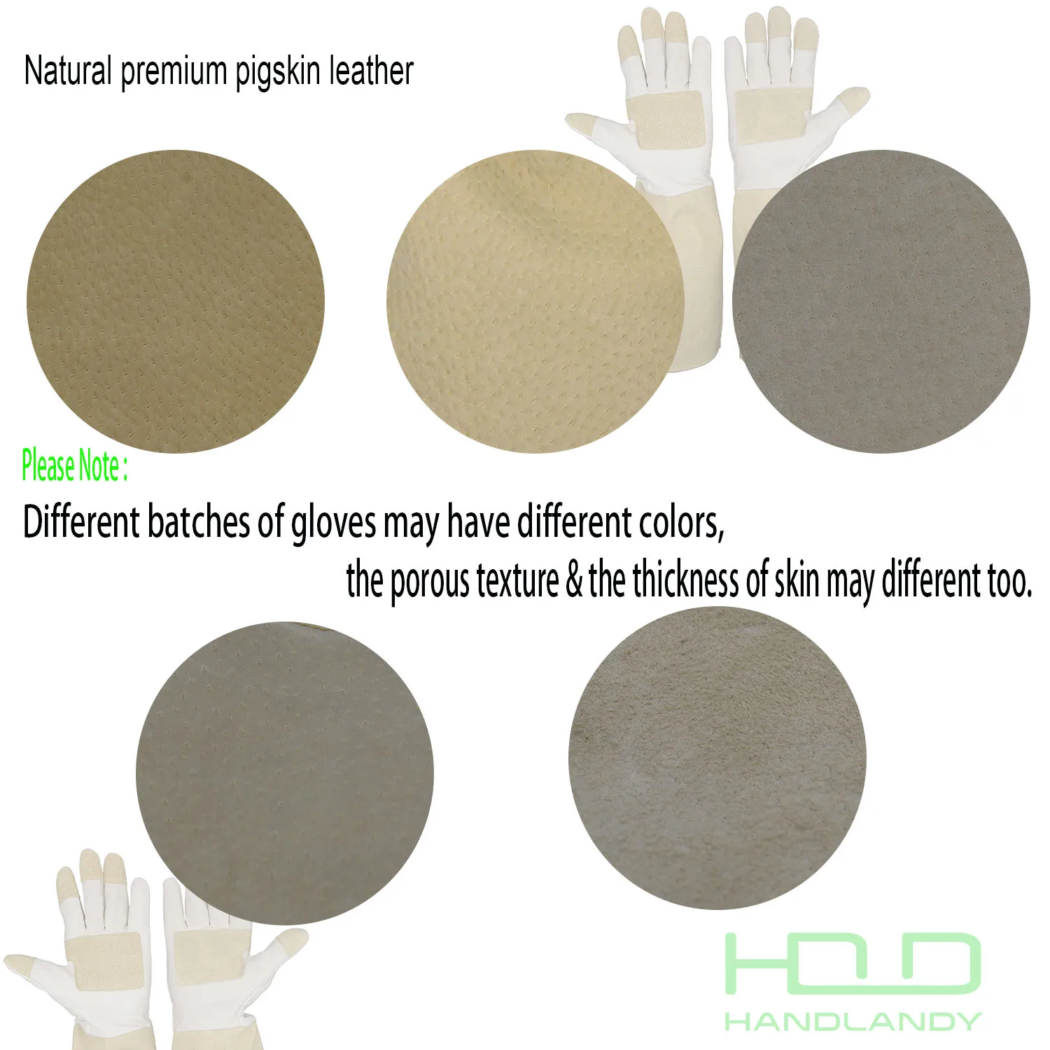 HANDLANDY Breathable Durability Gauntlet Ladies Garden Gloves Rose Pruning Gloves Pigskin Leather Garden Gloves