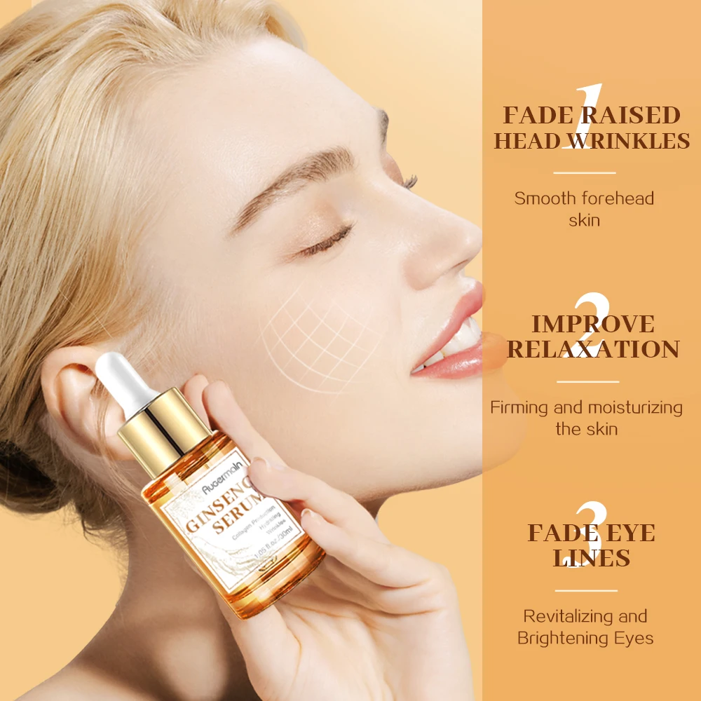 Private Label Korean Vegan Face Beauty Skin Care Anti Ages Ginseng Serum Antiwrinkle Facial Serum Moisturizing Serum for Face