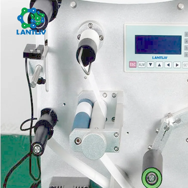 SL-130 Round Bottle Label Applicator Machine Self Adhesive Semi Automatic Labeling Machine For Bottle Front And Back Labeling