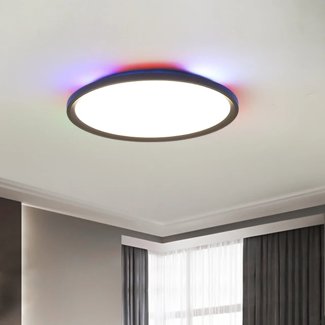 Pop Smart Fancy Home Bedroom Kitchen Panel Lamps Square Round Dimmable Led Ceiling Lights