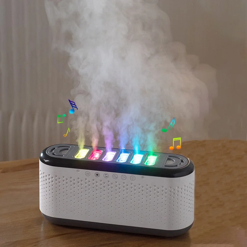 New Bluetooth Pickup Dynamic Humidifier 600ml Six-Hole Atomizer Portable Remote Control Ultrasonic Air Smart Humidifiers