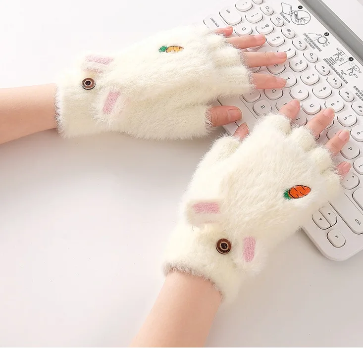 
Factory Outlet Cute Multiple Colors Winter Pattern Polyester Keep Warm Student Gloves 