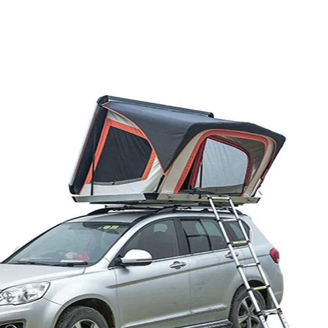 Semi-Automatic car Rooftop tent Waterproof Camping hard shell roof tent Hard ClamShell Folding Car Roof Tent