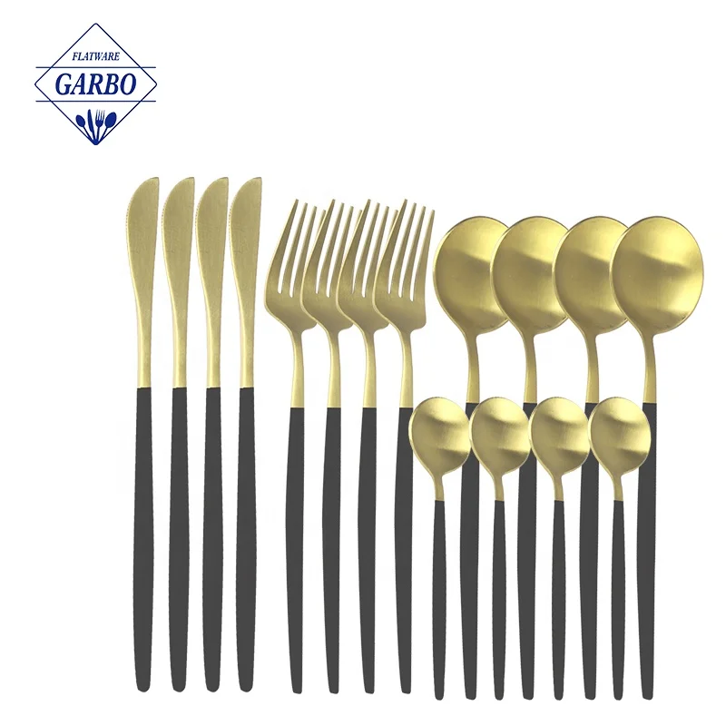 Portuguese Style Top Sale Promotional 410 Stainless Steel Tableware Set Cutlery Set Dinner Knife Fork Spoon Set for Wedding