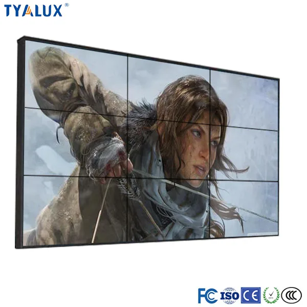  Гибкий 55 дюймов FHD 3 5 мм ободок 500 НИТ яркости напольная подставка ЖК-видеостены с промышленная панель ЖК-дисплея
