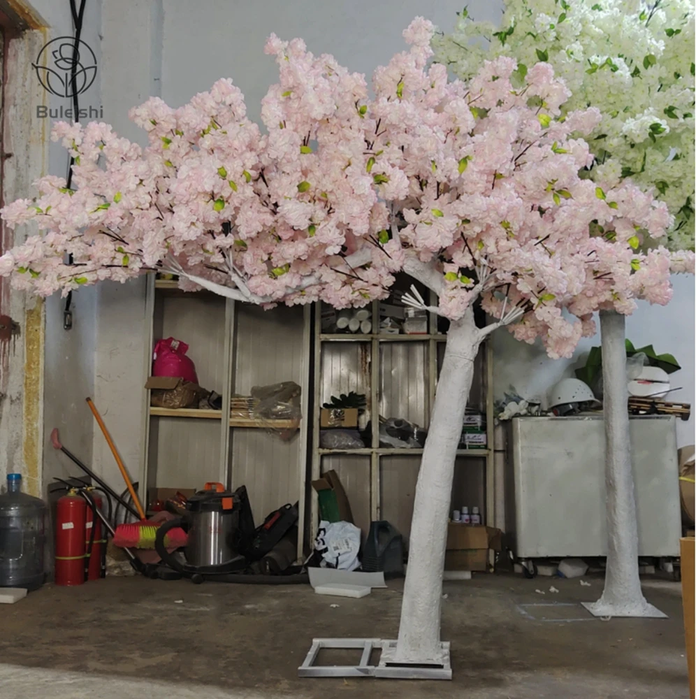 Customized 180cm White Pink Sakura Artificial Flower Cherry Blossom Tree For Wedding Decor