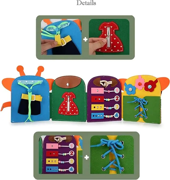 2024 new factory wholesale Giraffe Quiet Activity Book.Busy book for toddlers, Sensory Toy for Toddlers,Giraffe backpack