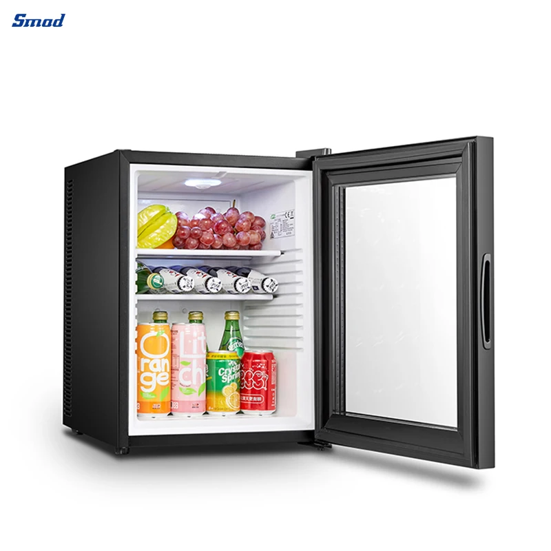 Smad 40L Portable Transparent Door Electric Fridge Hotel Mini Fridge