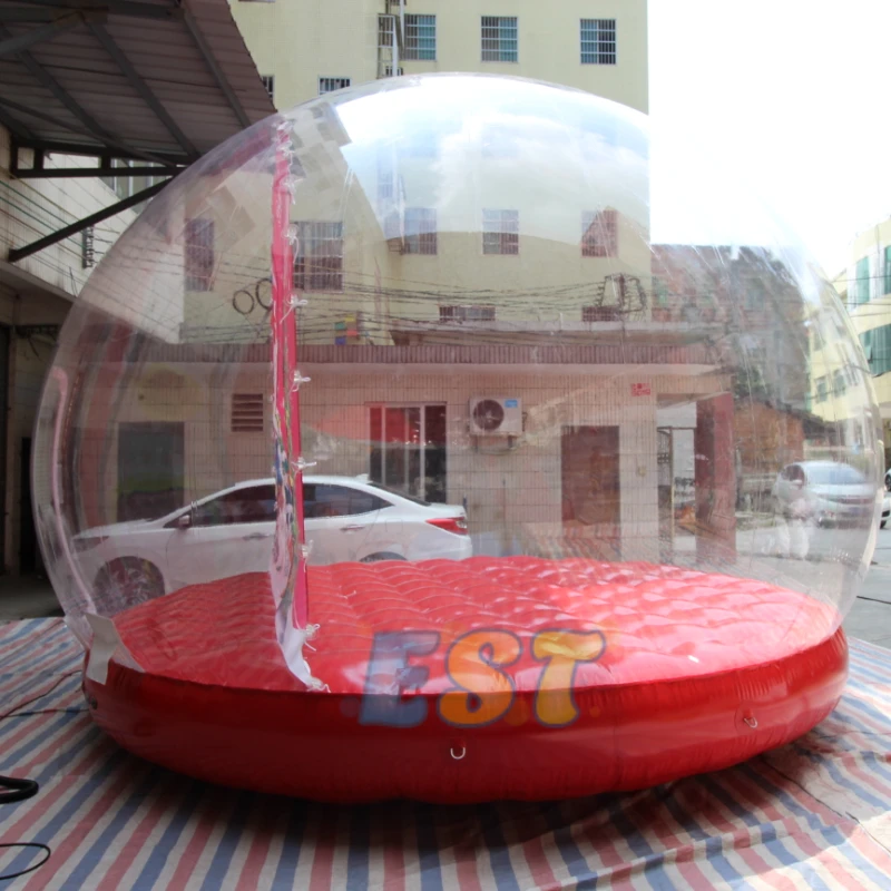 Large Human Size Giant Christmas Inflatable Snow Globe Outdoor Decoration Photo Booth Transparent Bouncy Bubble House