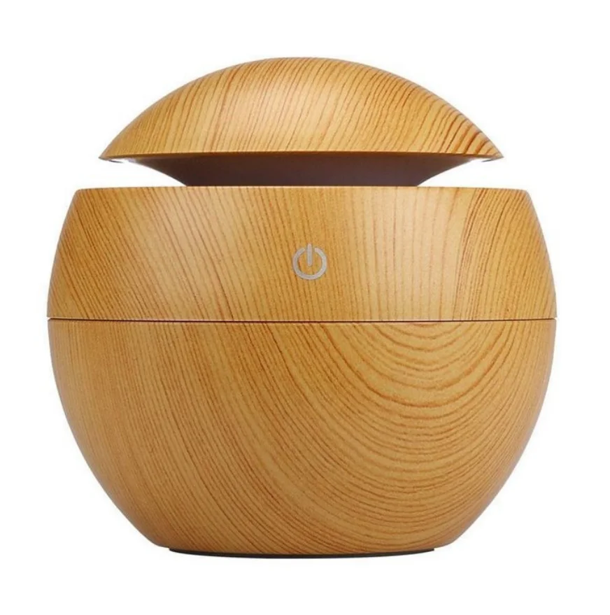 Wholesale Oil Diffuser Design Handmade Ceramic Real Wood Base Ceramic Aromatherapy Oak Wood Rubber wood 2021 Air Humidifier