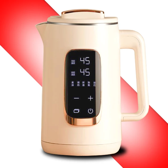 Collity Cylindrical High Light Pp Plastic Tea Coffee Kettle Led Digital Screen Kettles With Strix Controller