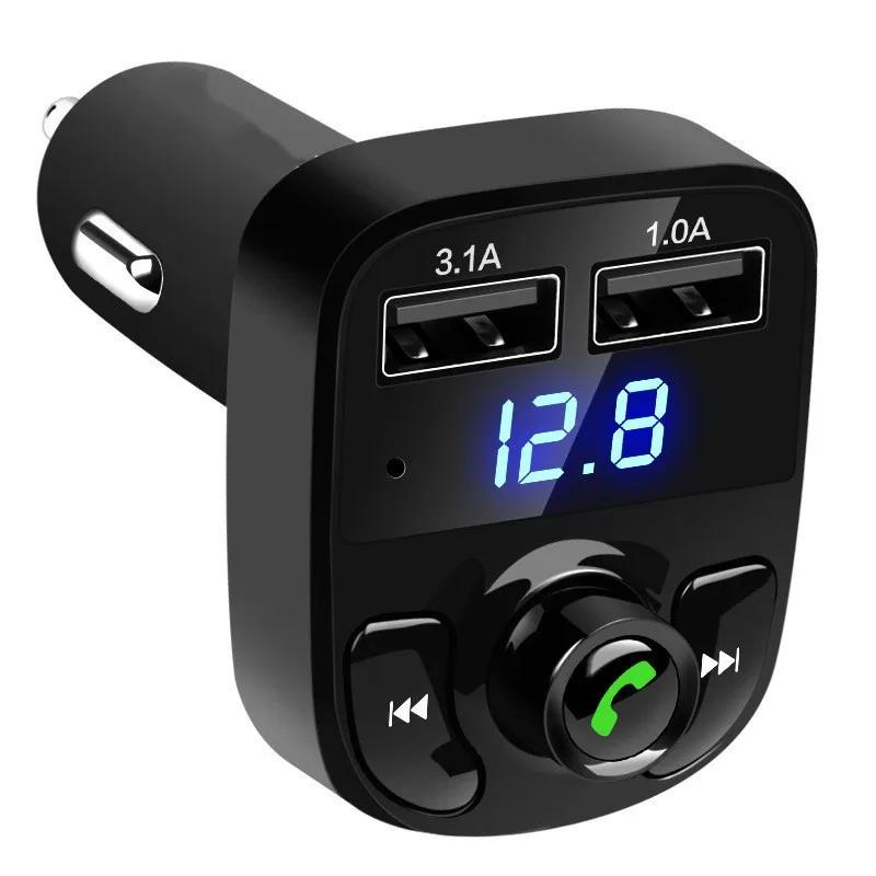 audio mp3 usb player car mp3 player x8 multifunctional new steero radio car kit double USB charger setup fm transmitter