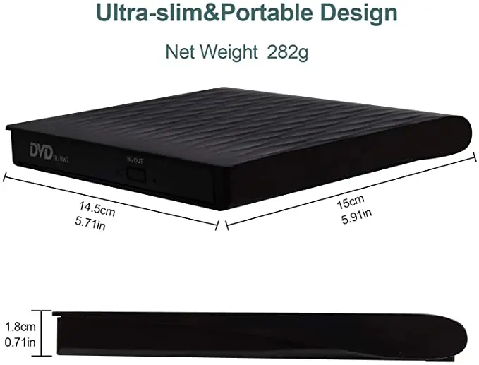 Внешний Дисковод DVD для ноутбука USB 3 0/Type C портативный DVD-RW/CD-RW плеер считыватель писатель оптический привод записи компакт-дисков Mac OS