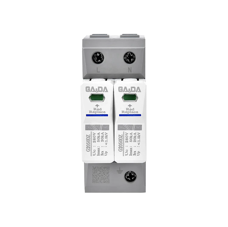 Surge Protector 2P 20kA 50kA 100KA 280V AC Low Voltage Arrester Device spd surge protective