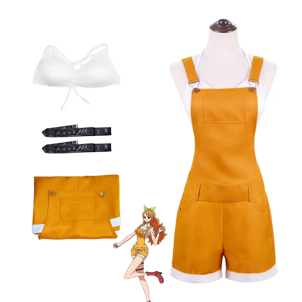 Бесплатный образец Nami Cosplay комбинезон аниме одежда женский костюм Аниме Костюм Хэллоуин