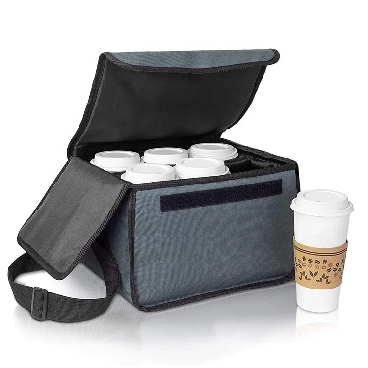 Insulated Reusable Drink Coffee Carrier Bag for Delivery RPET