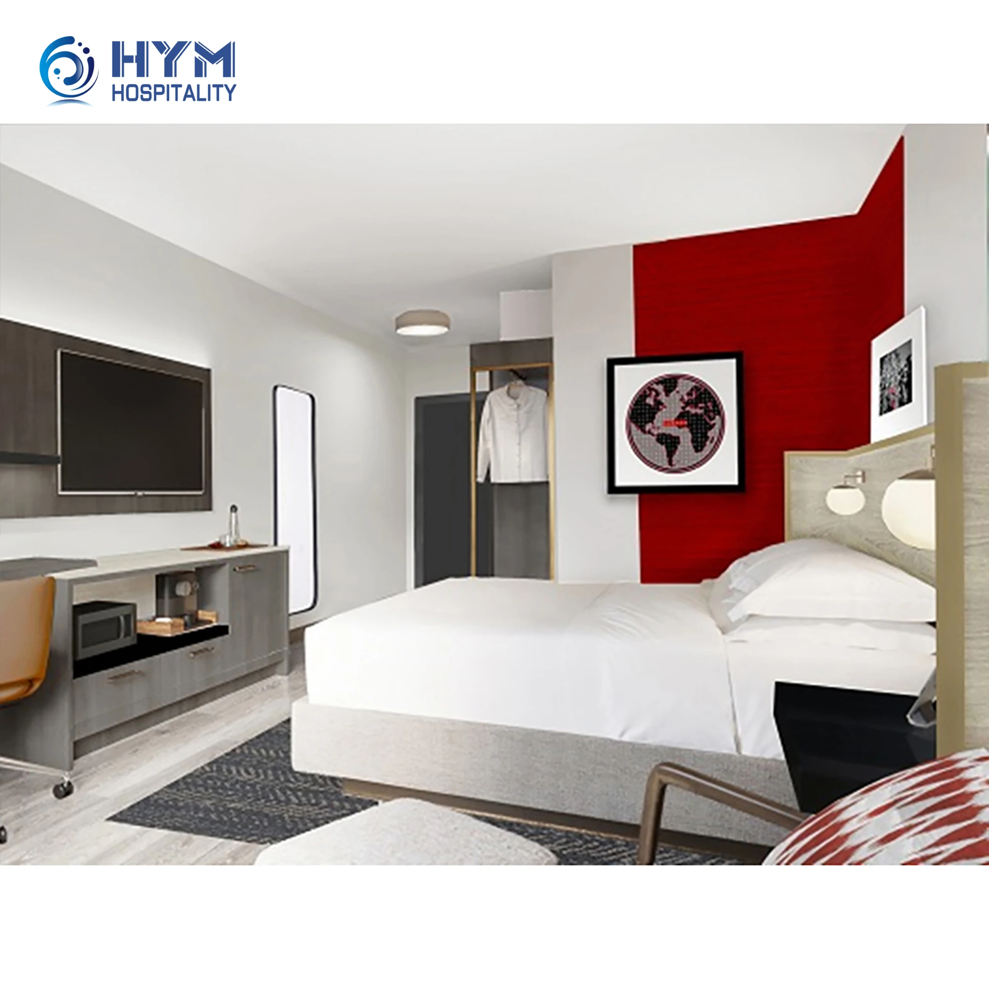 Ramada by wyndham hotel furniture ODM/OEM factory price hotel single king room furniture