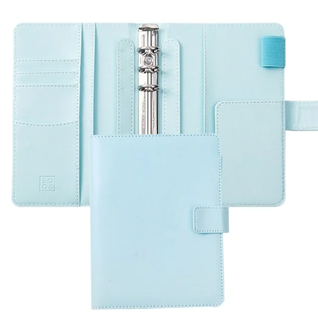 Professional PU Leather Note Book Portfolio 6 Ring Binder A5 with Custom Logo