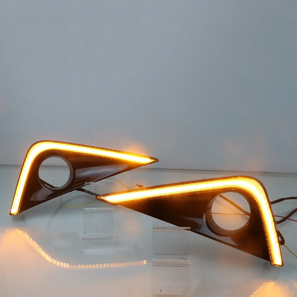 Auto Daytime Running Light LED DRL Front Foglight Head Fog Lamp Body Kit Upgrade Accessories For 2018 2019 Toyota RUSH