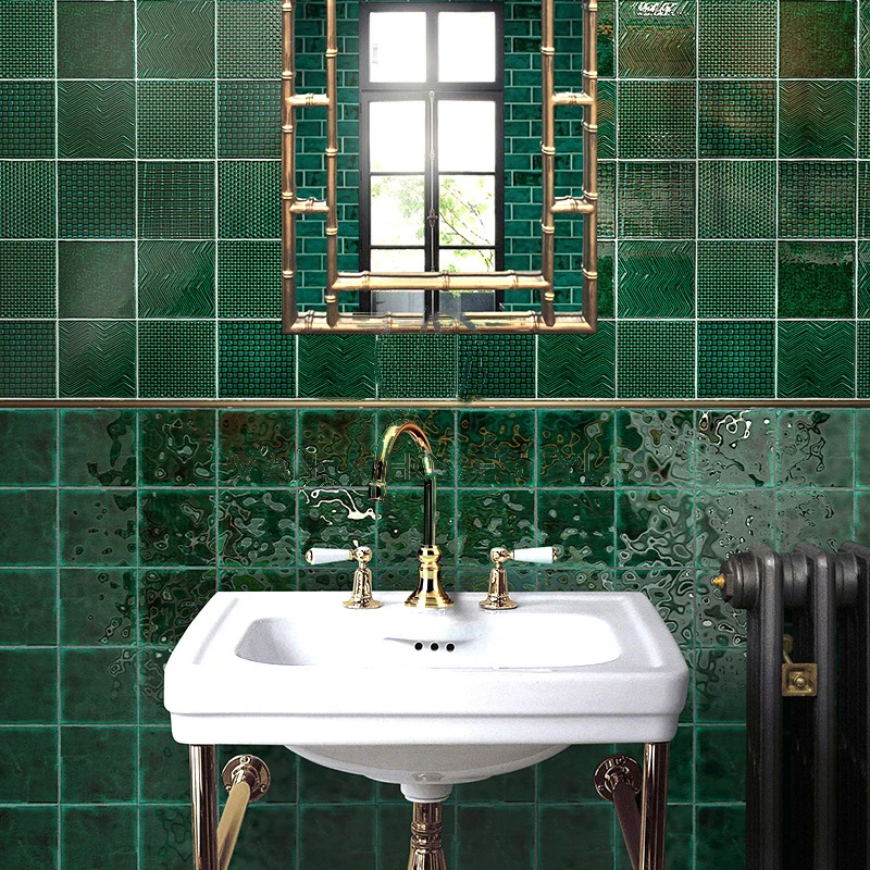 Nordic Morandi macaron small white brick bathroom kitchen bar bread brick full ceramic wall tile