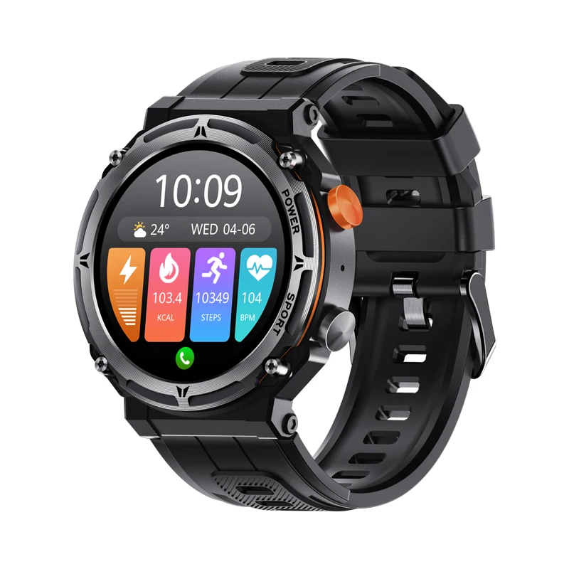 2024 C21 PRO Smart Watch Men HD 360*360 Touch Screen Bluetooth Call Outdoor Sports Heart Rate Monitoring (VC30F) Android Support