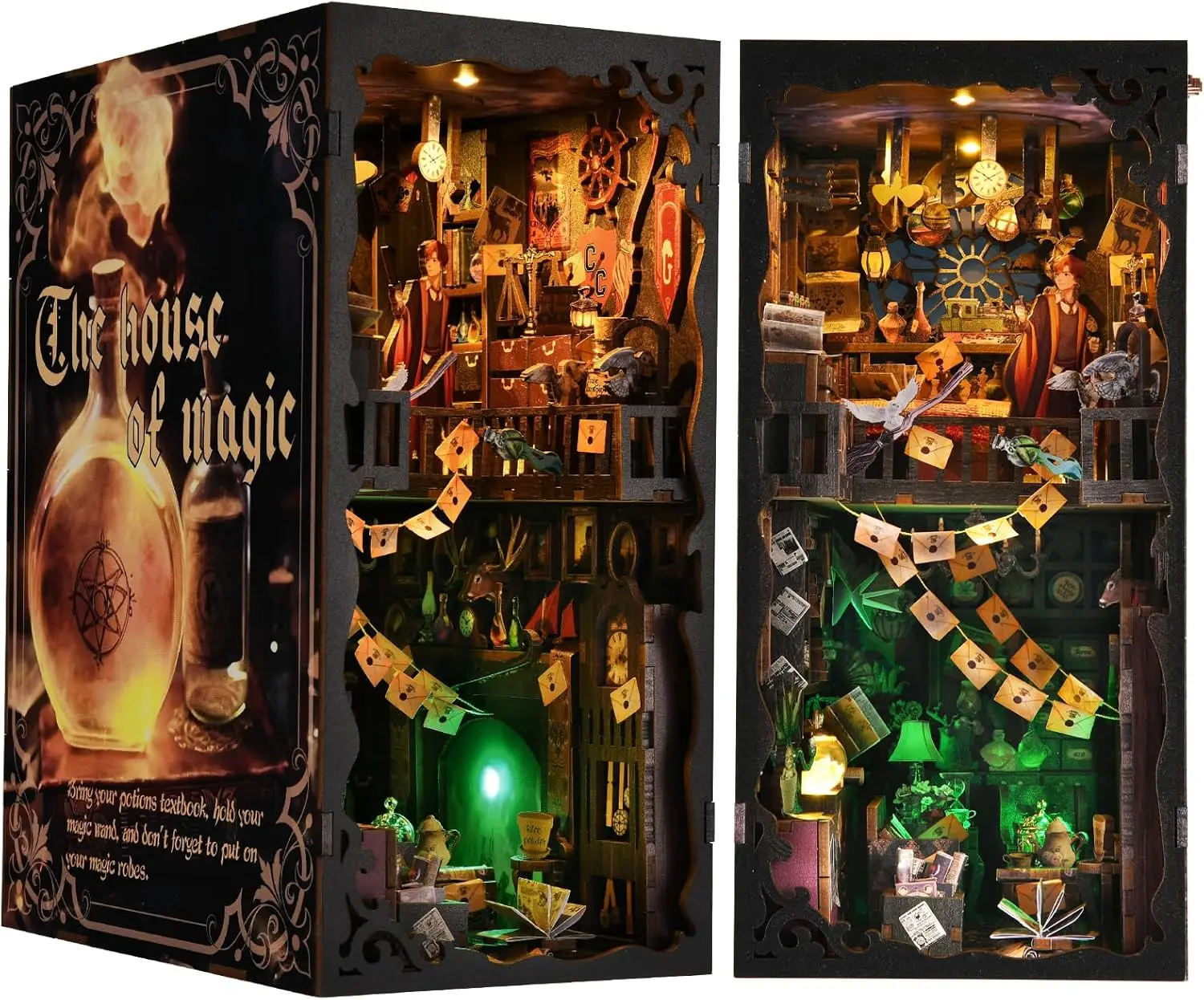 Aslowsnail Herry Poutter Themed Book Nook Kit h Potter Ideal Gift Christmas
