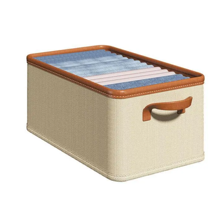 New Design Fabric Clothes Storage Box Foldable Storage Box Felt Cloth Or Non Woven Clothes Storage Box