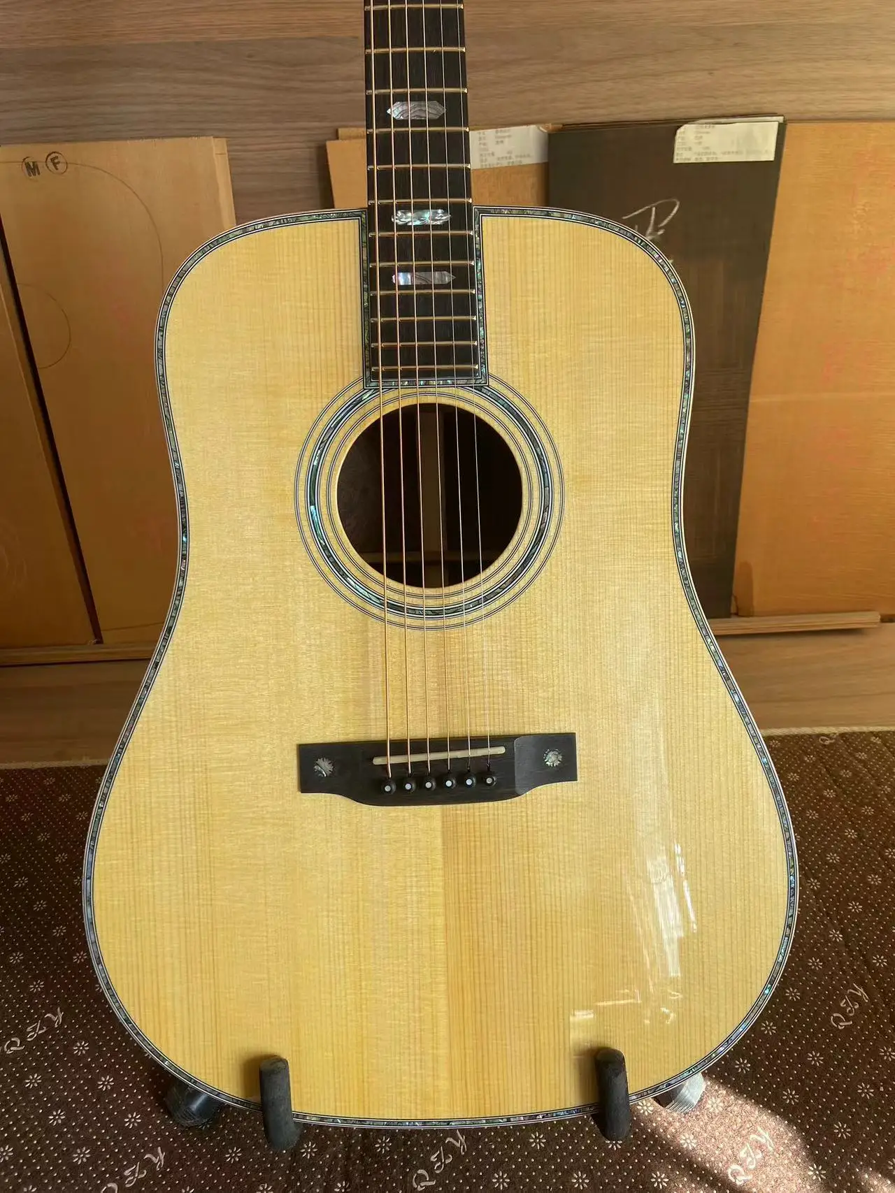 Handmade Adirondack Spruce (15 Years) All Solid Acoustic Guitar JD-950 Custom Quality Wholesale Service Mahogany Back/Side