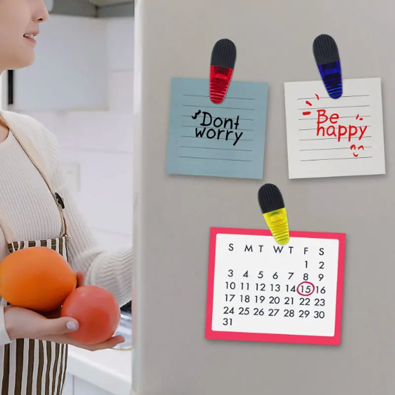 Wholesale Plastic Fridge Alligator Magnetic Clip Custom Logo Office Refrigerator Magnet Paper Clips Of Jumbo Magnetic Memo Clip