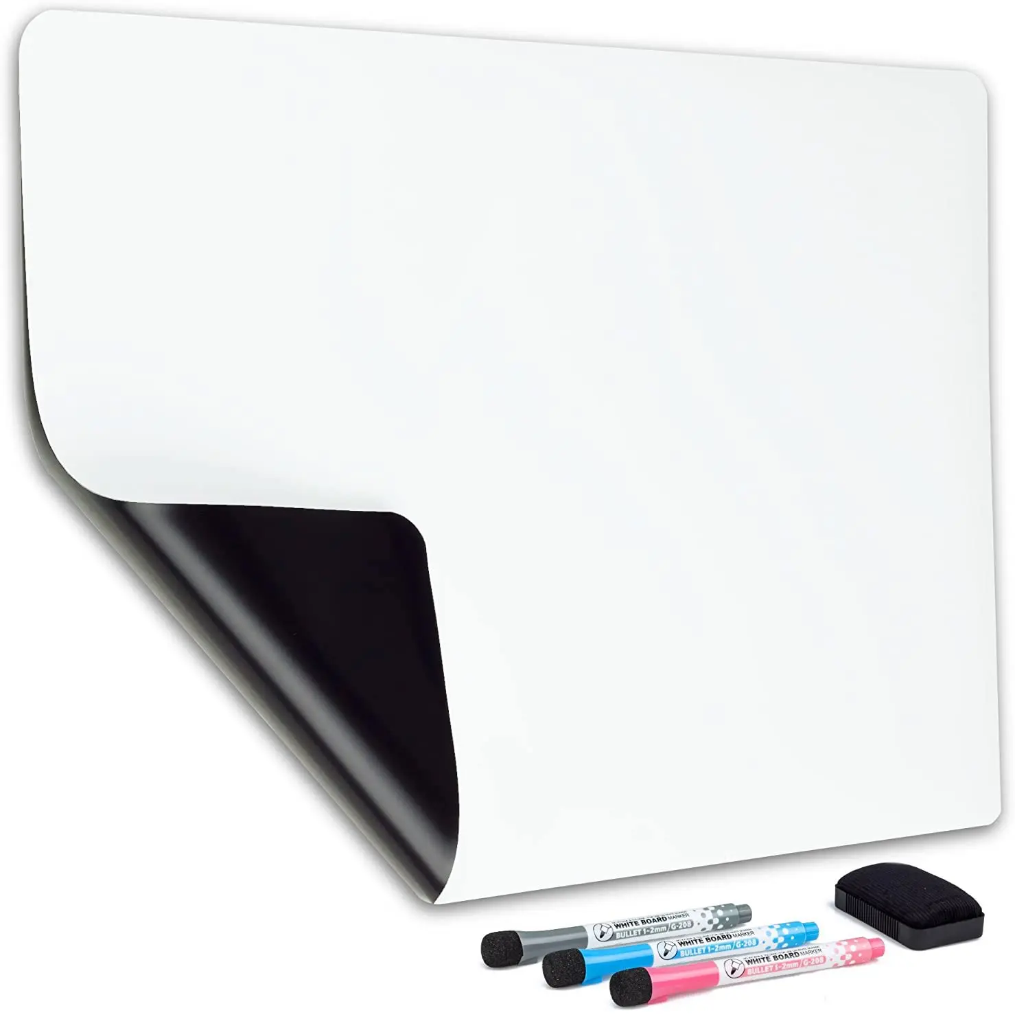 Magnetic Dry Erase Whiteboard Sheet With Markers For Fridge