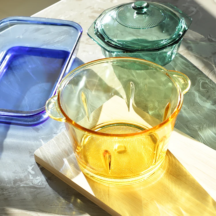 Wholesale Price Hot Selling Customized Borosilicate Heat Resistant Clear Glass Mixing Bowl Salad Bowls Glass Bowl Set