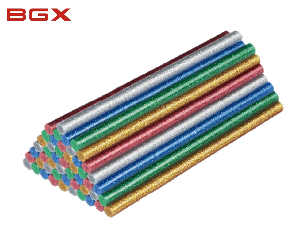 BGX Glitter Colorful Hot Glue Sticks 7/11 mm Glue Sticks for Glue Gun