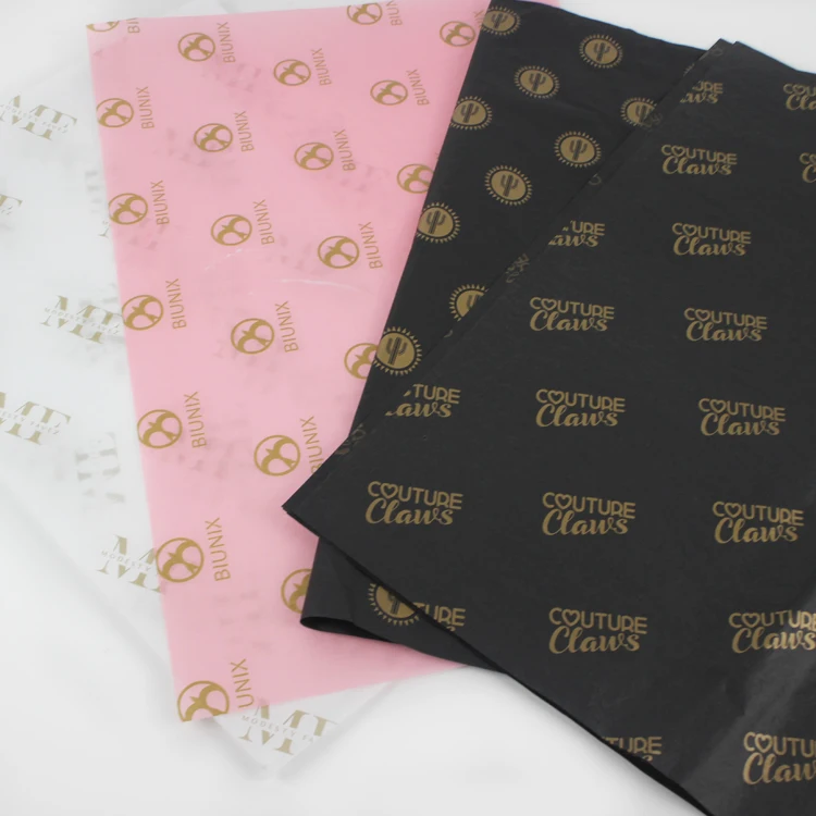 Eco Friendly Custom 20 X 30 Clothing Wrapping Tissue Paper With Logo For Wrapping Shirts