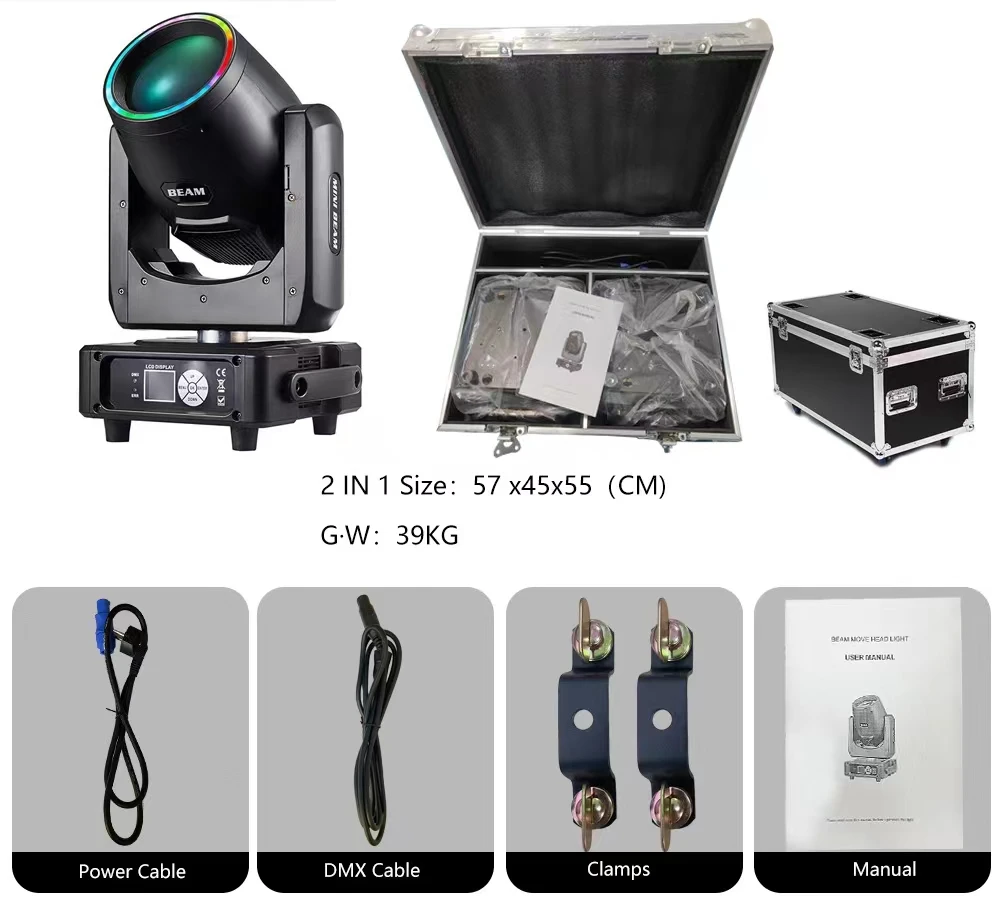 2024 New Design Original Factory Mini 230w 7r Moving Head  Beam Light Sharpy Lighting Professional Stage Performance Music Show