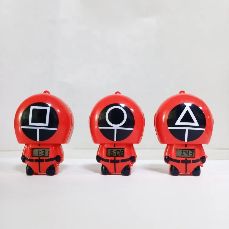 Хэллоуин Рождество Детские подарки игра кальмар Часы игрушки корейский Забавный мультяшный кальмар игра кальмар