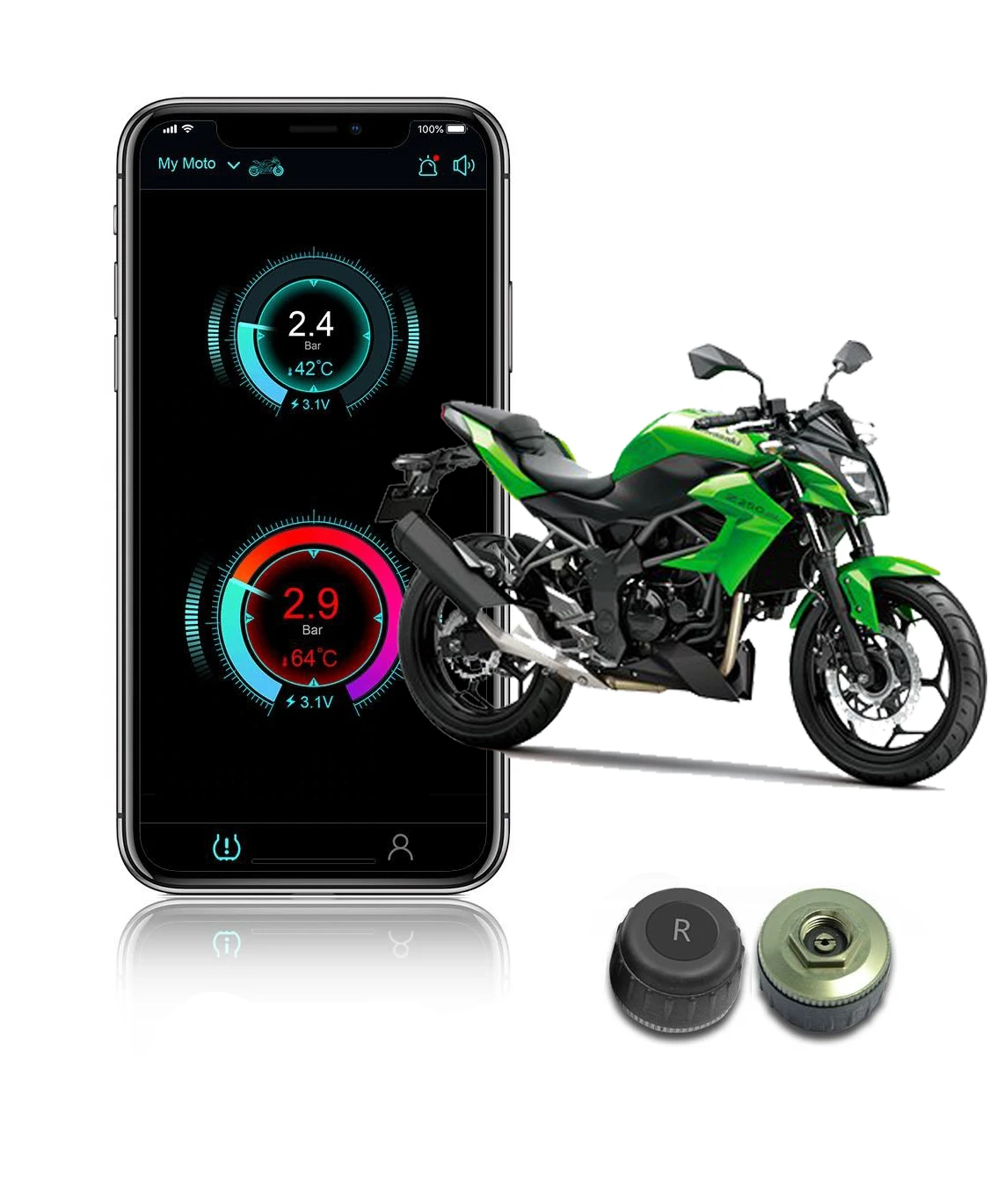 2 датчика давления в шинах