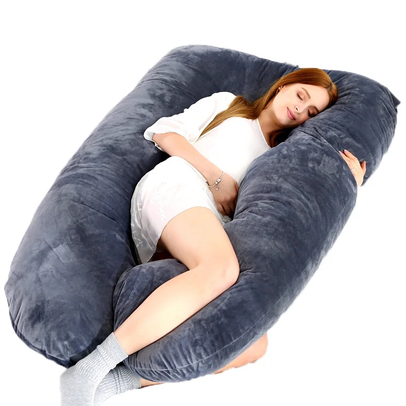 Flourish High Quality Oem Custom U /G /C Shaped Memory Foam Pregnancy Pillow Body Pregnant Women Pillow Maternity Kissen