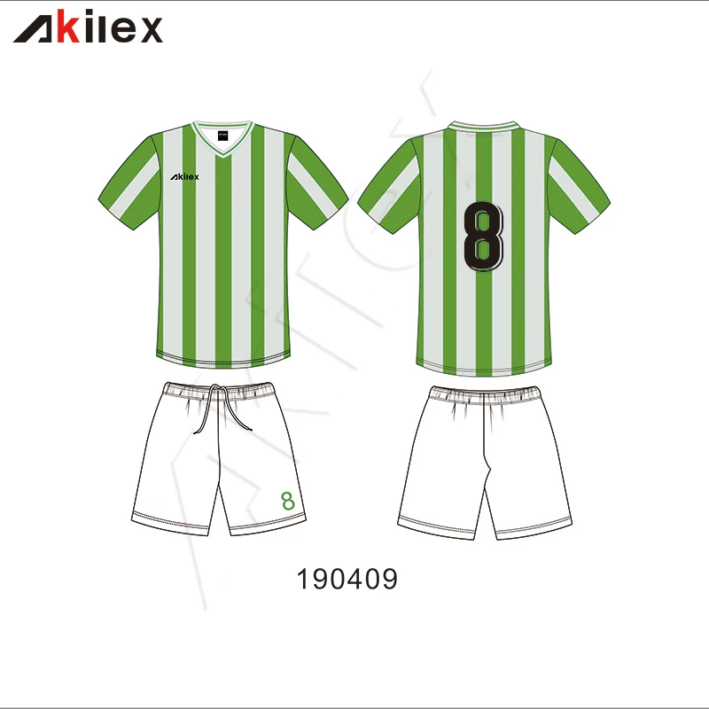 new design stripe pattern football uniform
